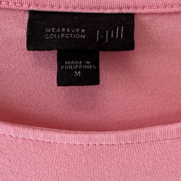 Bundle of 2 J. Jill Wearever Collection Soft Pink & Black 3/4 Sleeve Top - Picture 3 of 7